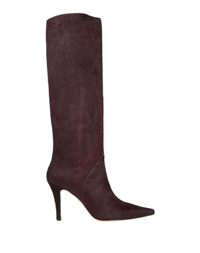 Lola Cruz Woman Boot Plum Size 11 Leather In Brown