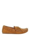 Lola Cruz Woman Loafers Camel Size 11 Leather In Beige