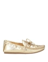 Lola Cruz Woman Loafers Gold Size 8 Leather In Gold