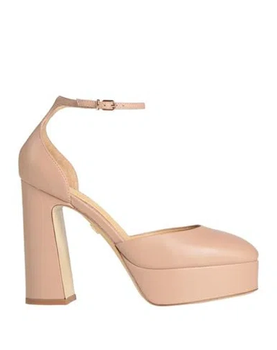 Lola Cruz Woman Pumps Blush Size 8 Leather In Pink