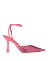 Lola Cruz Woman Pumps Fuchsia Size 8 Leather In Pink