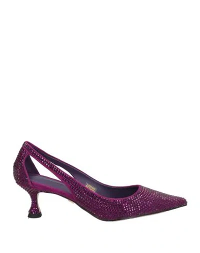 Lola Cruz Woman Pumps Mauve Size 8 Leather In Purple