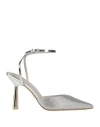 Lola Cruz Woman Pumps Silver Size 8 Leather In Silver