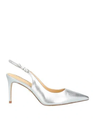 Lola Cruz Woman Pumps Silver Size 8 Leather