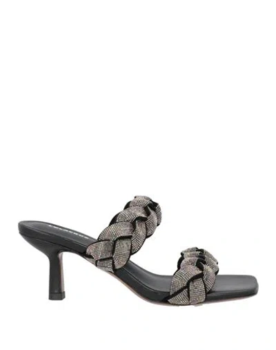 Lola Cruz Woman Sandals Black Size 7 Leather