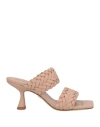 Lola Cruz Woman Sandals Blush Size 8 Leather In Pink