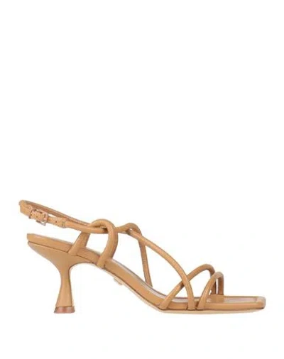 Lola Cruz Woman Sandals Camel Size 11 Leather In Beige