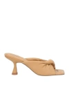 Lola Cruz Woman Sandals Camel Size 8 Leather In Beige