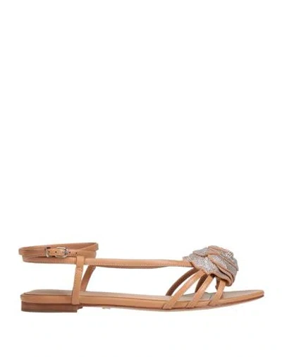 Lola Cruz Woman Sandals Camel Size 7 Leather In Neutral