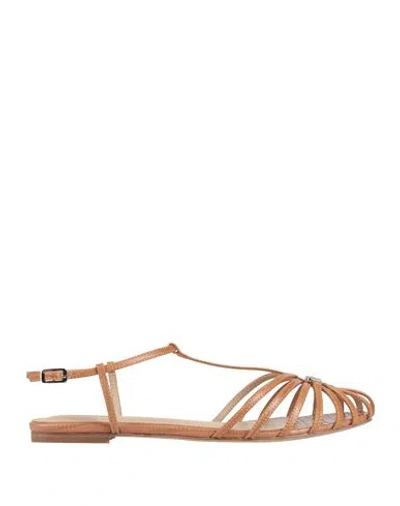 Lola Cruz Woman Sandals Camel Size 8 Leather In Brown