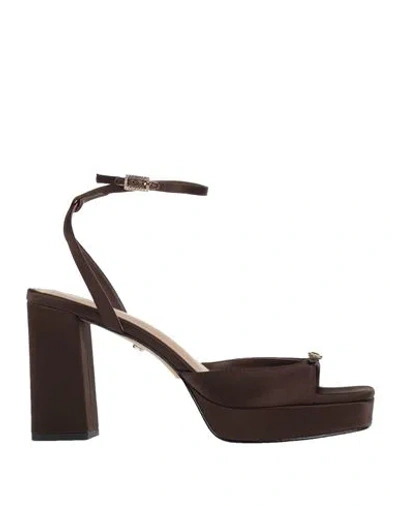 Lola Cruz Woman Sandals Chocolate Brown Size 11 Textile Fibers