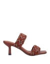Lola Cruz Woman Sandals Cocoa Size 6 Soft Leather In Brown