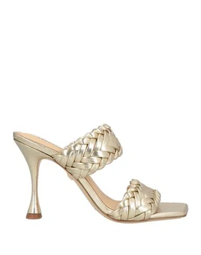 Lola Cruz Woman Sandals Gold Size 8 Leather