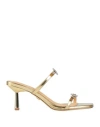Lola Cruz Woman Sandals Gold Size 8 Leather