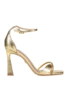 Lola Cruz Woman Sandals Gold Size 8 Leather