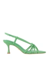 Lola Cruz Woman Sandals Light Green Size 8 Leather In Green