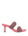Lola Cruz Woman Sandals Magenta Size 6 Soft Leather In Magenta