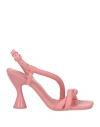 Lola Cruz Woman Sandals Pink Size 8 Leather