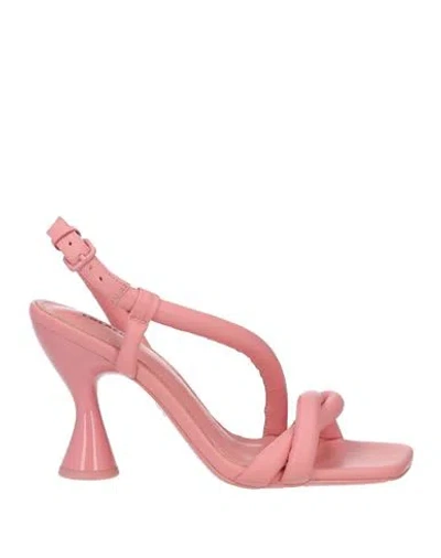 Lola Cruz Woman Sandals Pink Size 8 Leather