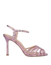 Lola Cruz Tango 95 Sandals In Rose-pink Leather In Pink