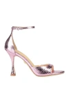 Lola Cruz Woman Sandals Copper Size 8 Leather In Pink