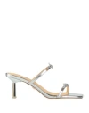 Lola Cruz Woman Sandals Silver Size 6 Leather