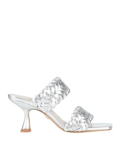 Lola Cruz Woman Sandals Silver Size 8 Leather
