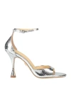 Lola Cruz Woman Sandals Silver Size 8 Leather