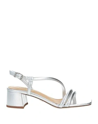 Lola Cruz Woman Sandals Silver Size 8 Leather