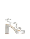 Lola Cruz Woman Sandals Silver Size 8 Leather