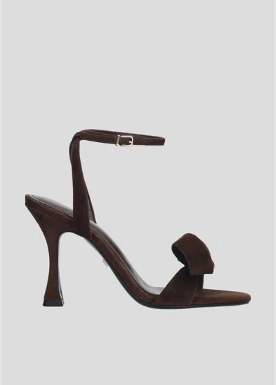 Lola Cruz Women's Ankle Strap Buckle Closure Sandal In Maroon In Multi