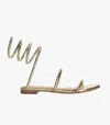 Lola Cruz Woman Sandals Gold Size 11 Leather In Neutral