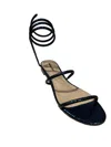 Lola Cruz Women's Greta Flat Sandals In Navy In Blue