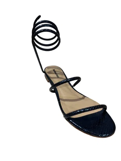 Lola Cruz Women's Greta Flat Sandals In Navy In Blue