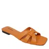 Lola Cruz Women's Grosella Flat Slide In Mandarine In Brown