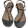 Lola Cruz Women's June Flat Sandals In Grey In Multi