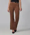 Lola Denim Alice-bb High Rise Corduroy Flare Jeans In Brown