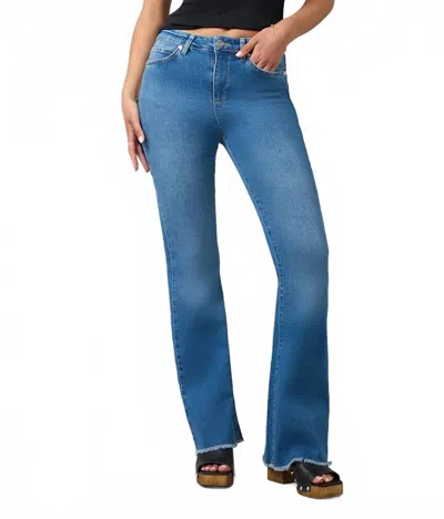 Lola Denim Alice High Rise Flare Jeans In Day Light In Multi