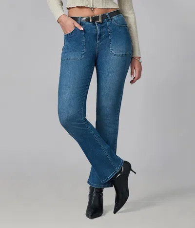Lola Denim Billie-dis2 High Rise Bootcut Jeans In Animal Print