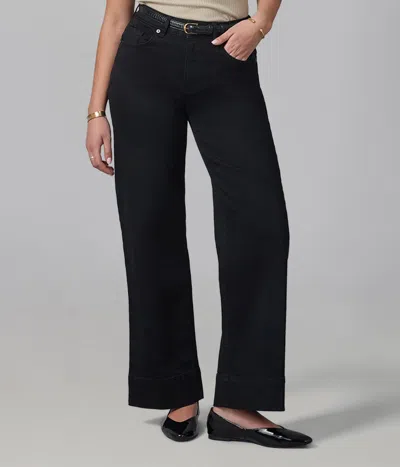 Lola Denim Colette-blk High Rise Wide Leg Jeans In Black