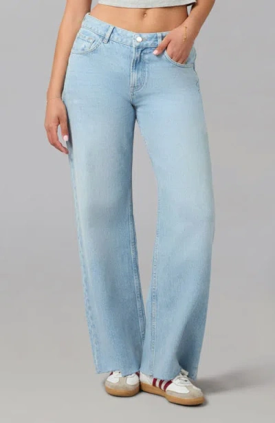 Lola Denim Colette High Rise Wide Leg Jeans In Blue