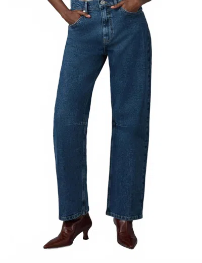 Lola Denim Dylan High Rise Barrel Jean In Classic Stone Blue In Multi