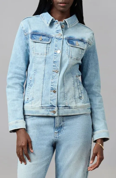 Lola Denim Gabriella Classic Denim Jacket In Blue