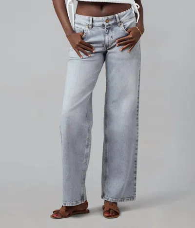 Lola Denim Miro Mid Rise Comfort Straight Jean In Monochrome In Multi