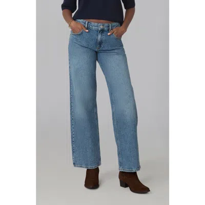 Lola Denim Miro Mid Rise Comfort Straight Jeans In Electric Blue