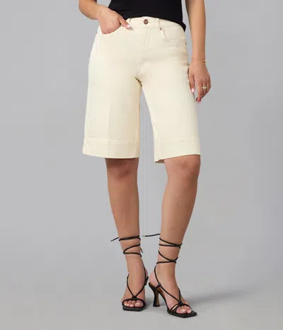 Lola Denim Seville High Rise Gaucho Jeans 13" Inseam In Brown