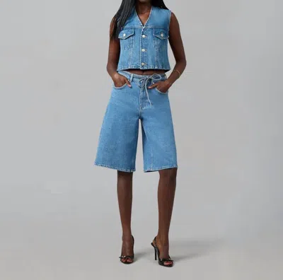 Lola Denim Seville High Rise Gaucho Jeans In Denim In Multi