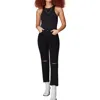 LOLA DENVER WOMENS RAW HEM DENIM STRAIGHT LEG JEANS