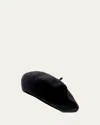 Lola Hats Cigarette Wool-blend Beret Hat In Black