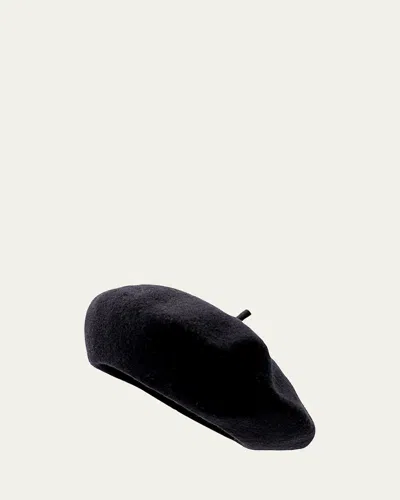 Lola Hats Cigarette Wool-blend Beret Hat In Black